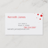 Red Modern Visitekaartje (Achterkant)