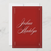 Red Modern Wedding Invitation Sjabloon Kaart (Voorkant)