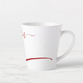 Red Modern White Accent Latte Mok (Rechts)