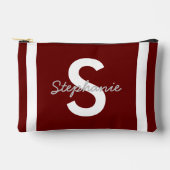 Red Monogram Aangepaste Canvas tas (Voorkant)