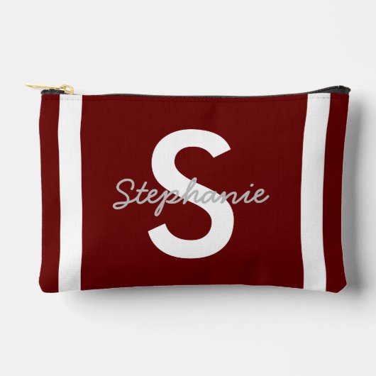 Red Monogram Aangepaste Canvas tas (Voorkant)