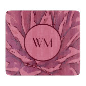 Red Monogram Agave Raad Snijplank (Voorkant)