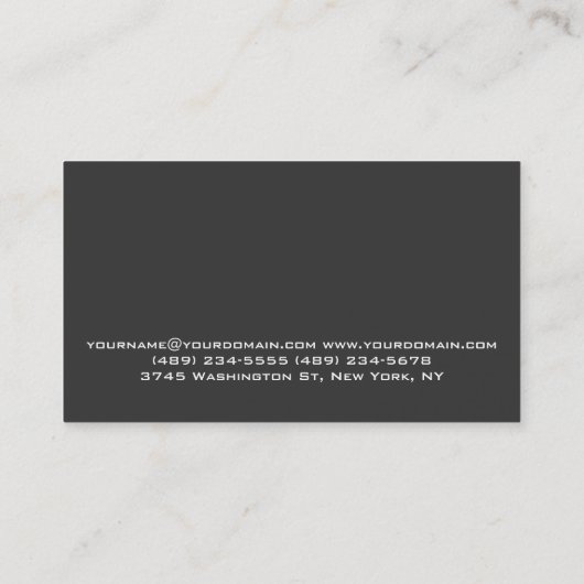 Red Monogram Grey Personal Trainer Visitekaartje (Achterkant)