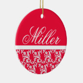 Red Monogram Ornament (Rechts)