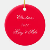 Red Monogram Ornament (Achterkant)