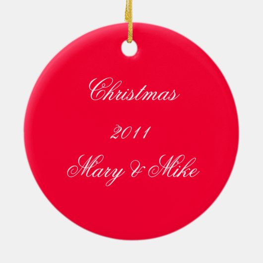 Red Monogram Ornament (Achterkant)