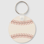 Red Monogram Vintage Baseball Keychain Gift (Achterkant)