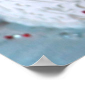 Red Monogram Weddenschap Cake Bakery Fine Art Prin Poster (Hoek)