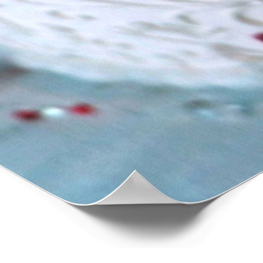 Red Monogram Weddenschap Cake Bakery Fine Art Prin Poster (Hoek)