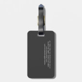 Red Monogram White Grey Personal Trainer Modern Bagagelabel (Achterkant verticaal)