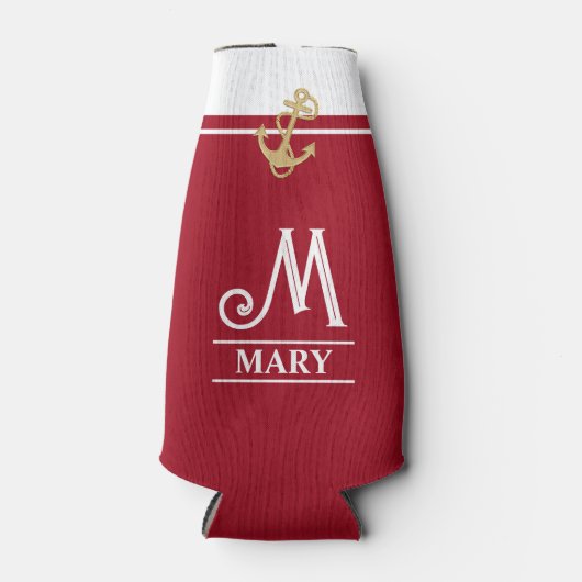 Red Monogrammed Flesjeskoeler (Voorkant)