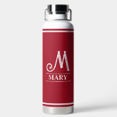 Red Monogrammed Waterfles (Achterkant)