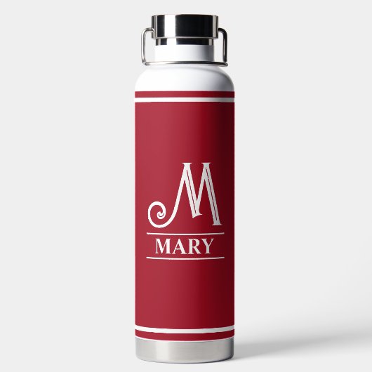 Red Monogrammed Waterfles (Achterkant)