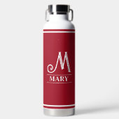 Red Monogrammed Waterfles (Voorkant)