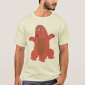 Red Monster Leuke Goofy Karakterkunst T-shirt (Voorkant)