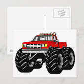RED MONSTER TRUCK BRIEFKAART (Voorkant / Achterkant)