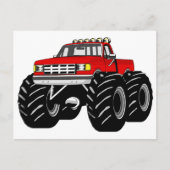 RED MONSTER TRUCK BRIEFKAART (Voorkant)