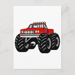 RED MONSTER TRUCK BRIEFKAART
