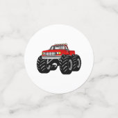 Red Monster Truck Confetti (Kleine voorkant)