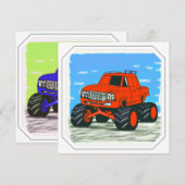 Red Monster Truck en Blue Monster Truck (Voorkant / Achterkant)