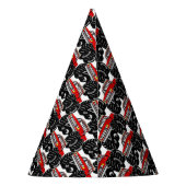 Red Monster Truck Feesthoedjes (Achterkant)