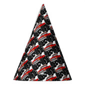 Red Monster Truck Feesthoedjes (Links)