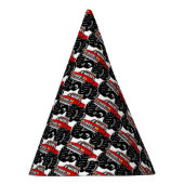 Red Monster Truck Feesthoedjes (Rechts)