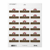 Red Monster Truck Gepersonaliseerd Etiket (Full Sheet)