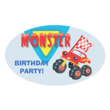Red Monster Truck Kids Birthday Party