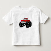 RED MONSTER TRUCK KINDER SHIRTS (Voorkant)
