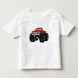 RED MONSTER TRUCK KINDER SHIRTS