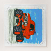 Red Monster Truck Legpuzzel (Horizontaal)