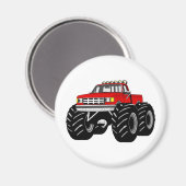 RED MONSTER TRUCK MAGNEET (Voorkant / Achterkant)