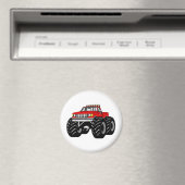 RED MONSTER TRUCK MAGNEET (Insitu (Vaatwasser))