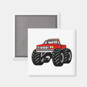 RED MONSTER TRUCK MAGNEET (Voorkant / Achterkant)