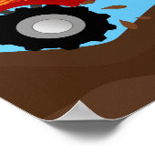 Red Monster Truck op maat Poster (Hoek)