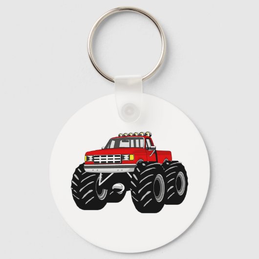 RED MONSTER TRUCK SLEUTELHANGER (Voorkant)