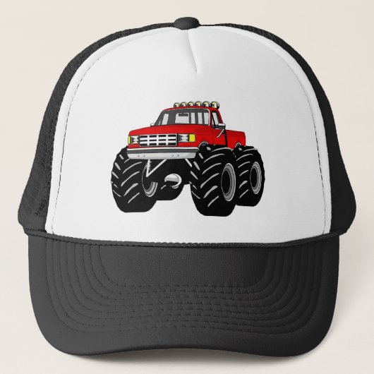 RED MONSTER TRUCK TRUCKER PET (Voorkant)