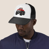 RED MONSTER TRUCK TRUCKER PET (In situ)