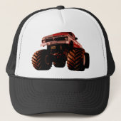Red Monster Truck Trucker Pet (Voorkant)