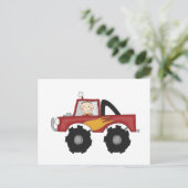 Red Monster Truck Tshirts en Gifts Briefkaart (Staand voorkant)