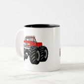 RED MONSTER TRUCK TWEEKLEURIGE KOFFIEMOK (Voorkant links)
