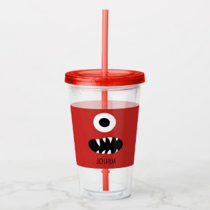 Red Monsters zien een gepersonaliseerd eels monste Acryl Drinkbeker