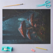 Red Moody Mushrooms - Een donkere Dreamscape Decou Tissuepapier (Craft)
