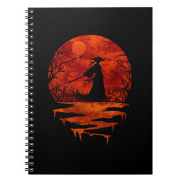 RED MOON ANIME SILHOUETTE NOTITIEBOEK