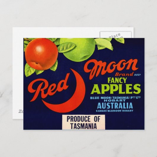 Red Moon Apples Briefkaart (Voorkant / Achterkant)