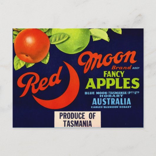 Red Moon Apples Briefkaart (Voorkant)