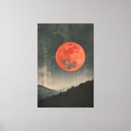 Red Moon Canvas Afdruk (Voorkant)