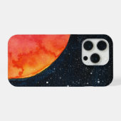Red Moon Galaxy Phone Case iPhone Hoesje (Achterkant horizontaal)