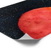Red Moon Galaxy Print, Value Poster Papier (mat) (Hoek)